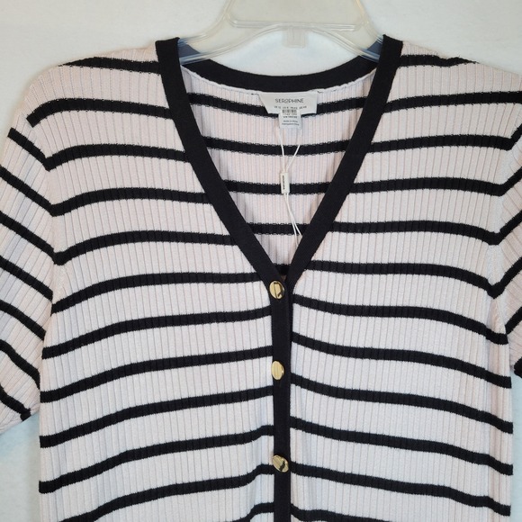 Seraphine Womens Eden Rib Knit Maternity Midi Dress Size 8 White Career Preppy - Picture 3 of 10